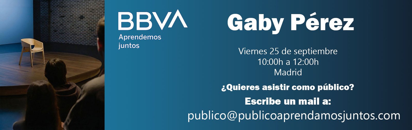 Gaby Tanatologa BBVA aprendamos junots Madrid